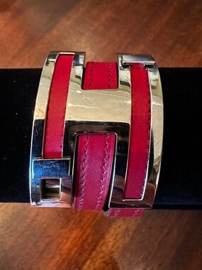 Hermes Pousse Pousse Leather Bracelet